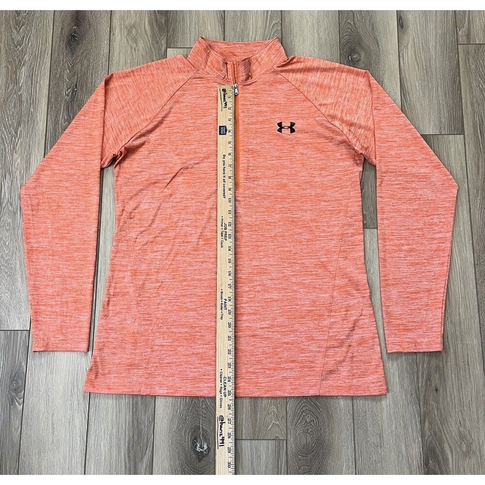 Under Armour HeatGear Women's Sz XXL Orange UA Tech 1/2 Zip Running Top 132012 - Picture 9 of 10